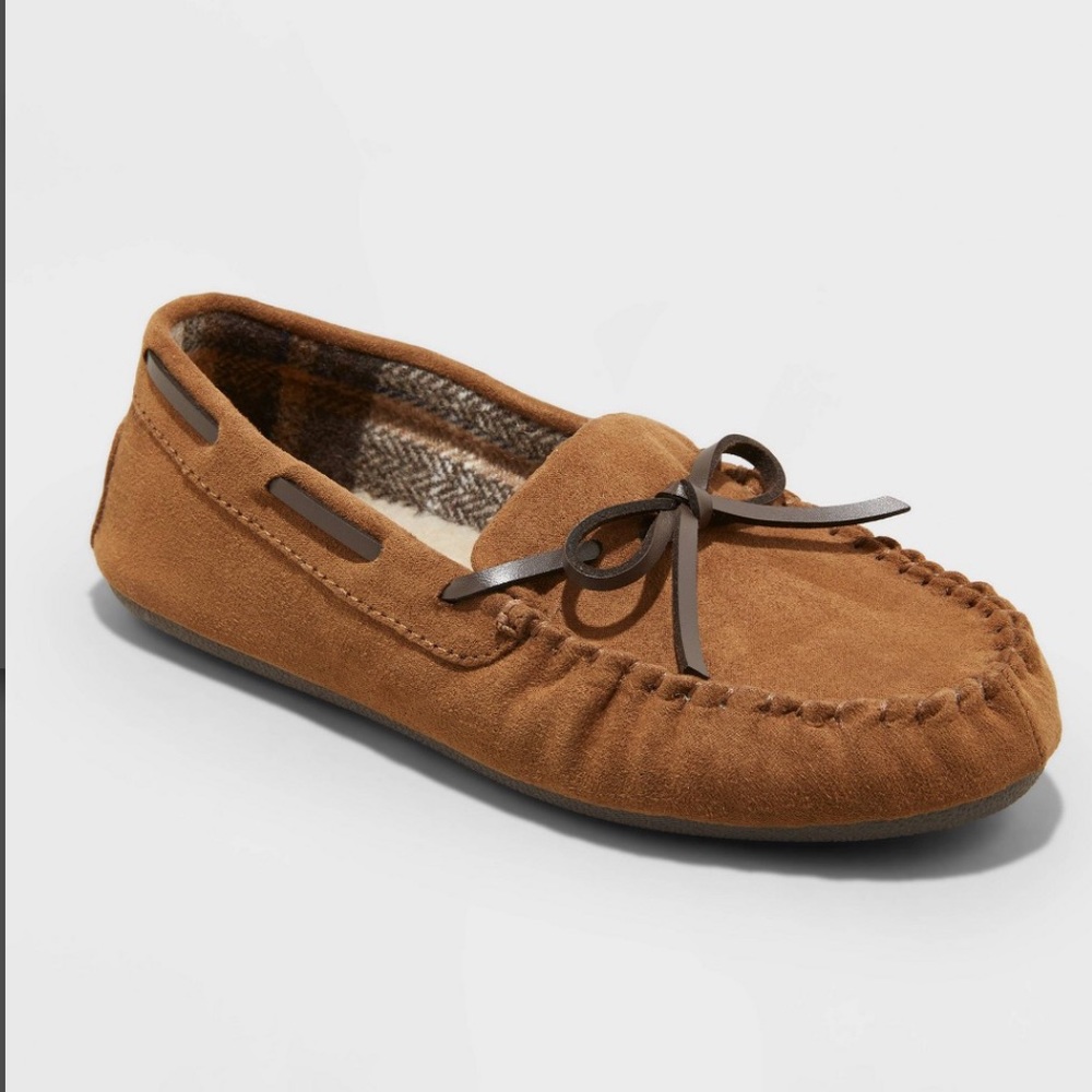 Cat & Jack Lionel Moccasin Slippers Dark Chestnut | Brown | Tan